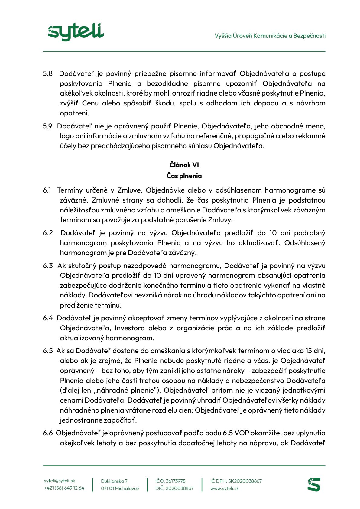Všeobecné obchodné podmienky - Strana 6