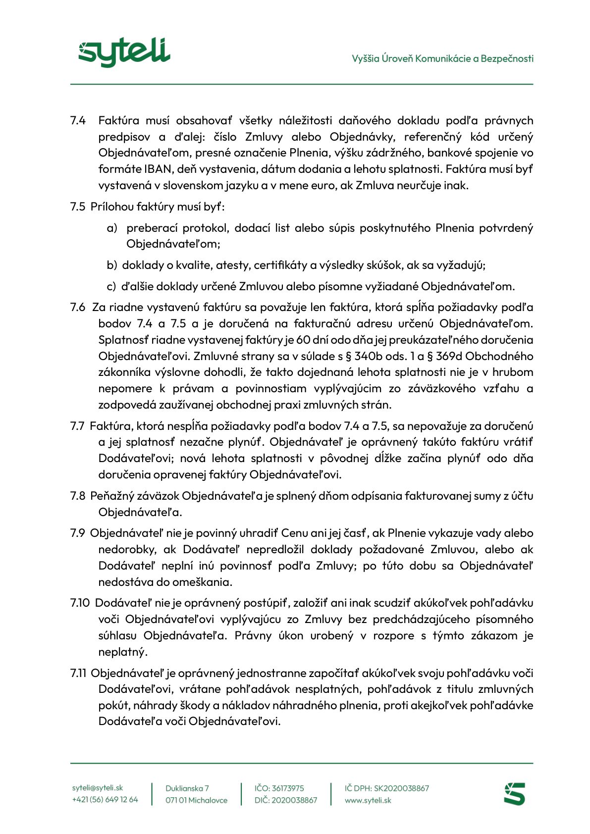 Všeobecné obchodné podmienky - Strana 8